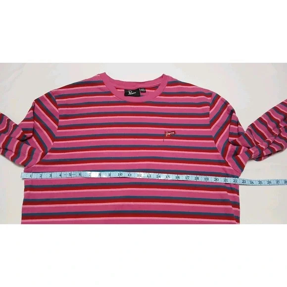 Parra Men's 100% Cotton Mid Weight Pink Striped Long Sleeve‎ Shirt Size Medium - Picture 7 of 9